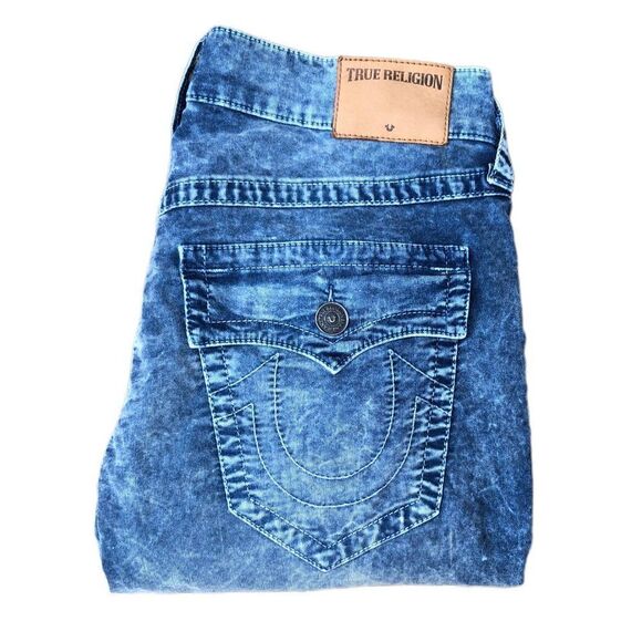 True Religion Jeans Size 32 GENO FLAP T Blue - Picture 1 of 9